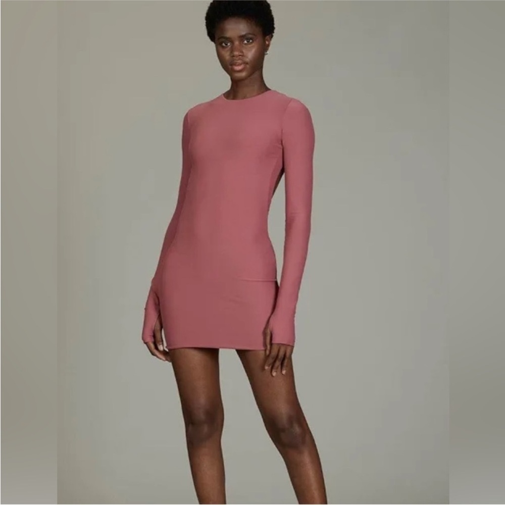 Alix NYC ABBOTT OPEN BACK MINIDRESS IN HIBISCUS Dusty Pink size medium EUC